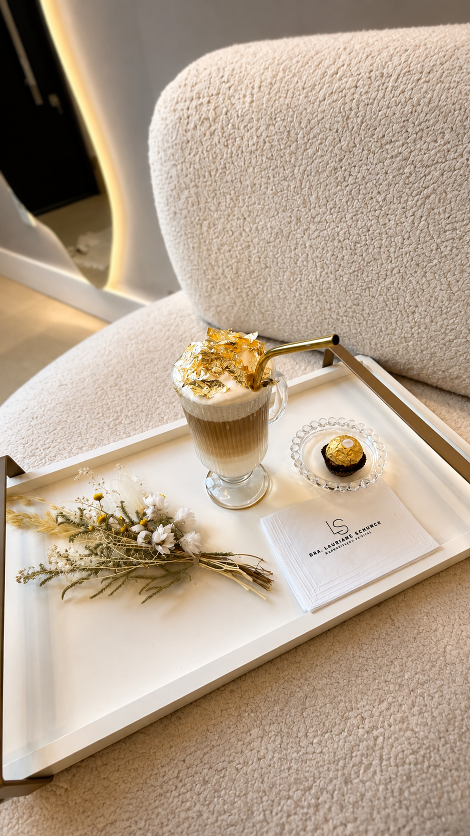 Detalhe decorativo da clínica